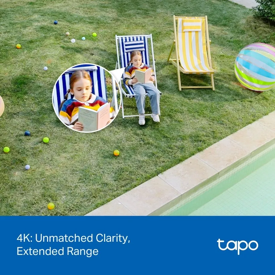 Caméra De Surveillance Extérieure Tapo C560WS 4K - WiFi 6, Vision Nocturne Couleur, Détection IA, Suivi Intelligent