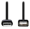 Cábla síneadh NEDIS breiseán USB 2.0 USB-A - soicéad Nascóirí nicilphlátáilte USB-A mórchóir dubh 2m