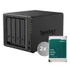 NAS 4-bhá Synology DiskStation DS925neo+ lena n-áirítear 2x HDD 6TB (HAT33xx-6T) LAP V1500B RAM 4GB LAN neamh-ECC 2x 2.5Gb