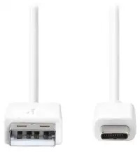 NEDIS USB 2.0 кабел USB-A мъжки USB-C мъжки 15 W 480 Mbps никелиран бял насипен 3 м NEDIS USB 2.0 кабел USB-A мъжки USB-C мъжки 15 W 480 Mbps никелиран бял насипен 3 м (1 of 2)