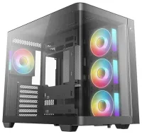DEEPCOOL cás CG530U 4F / ATX / 4x120mm ARGB / 2xUSB / USB-C / gloine chuartha / lánléargais / dubh (1 of 8)