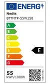 NEDIS LED surface-mounted luminaire 1500 mm 6050 lm 4000 K 55 W IP65 white thumbnail (3 of 3)