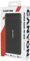 CANYON powerbank PB-1009B 10.000mAh Li-pol In USB-C+Lightning-AppleOut USB-C PD 20W+1xUSB-A QC 3.0 sort thumbnail (3 of 6)
