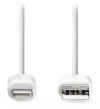 NEDIS synchronization and charging cable Apple Lightning 8-pin plug - USB A plug white 1m thumbnail (2 of 2)