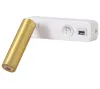 Lampada da parete LED di design IMMAX GOAL con interruttore USB 3W bianco-oro
