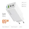 COLORWAY 2x USB-C 1x USB-A power charger GaN PD PPS 65W White thumbnail (6 of 12)
