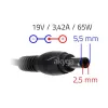 TRX Akyga 65W Stroumadapter Chargeur Asus HP Toshiba 19V 3.42A 5.5x2.5mm Connector net original thumbnail (2 of 2)