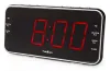 Clog Aláraim Digiteach NEDIS le Taispeántas Raidió LED 35mm Jack AM FM Uaineadóir Codlata ar Snooze 2 Aláram Dubh