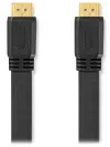Cabo NEDIS HDMI 2.0 de alta velocidade com Ethernet 4K @ 30 Hz conectores HDMI-HDMI banhados a ouro plano preto volume 2 m thumbnail (2 of 2)