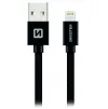 Swissten Datakabel Tekstil Usb Lightning 0,2 M Sort