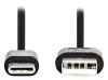 NEDIS cable USB 2.0 enchufe USB-C - enchufe USB-A negro 3m