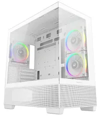 DEEPCOOL case CG380 3F microATX 3x120mm ARGB PWM USB 3.0 2×USB 2.0 panoramic white (1 of 10)