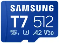SAMSUNG T7 microSDXC 512GB CL10 UHS-I U3 A2 V30 SAMSUNG T7 microSDXC 512GB CL10 UHS-I U3 A2 V30 (1 of 3)