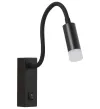IMMAX GOAL lampada da parete LED di design interruttore 3W nero