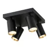 IMMAX PUNTO-4S ceiling wall spotlight square 4 heads black for GU10 source thumbnail (2 of 8)