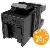 Solarix multipack (24ks) keystone c5e UTP RJ45 černý pro kleště SXKJ-NA-BU SXKJ-5E-UTP-BK-NA