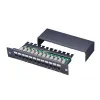 XtendLan Patch panel 10" 1U 12 ports CAT5STP LSA with cover horizontal placement of connectors ground black