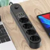 COLORWAY pikendustoiteplokk 4x Schuko 3x USB-A 1x USB-C 45W Must kaabel 2m thumbnail (3 of 4)