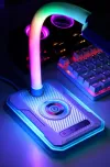 IMMAX LED table lamp GAMER RGB Qi charging RGB 250lm 5V 21A USB output white thumbnail (9 of 10)