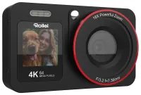 Rollei Compactline 64 Scáileán Dúbailte 64 MPix 18x súmáil dhigiteach 28 agus 14" LCD físeán 4K Dubh Rollei Compactline 64 Scáileán Dúbailte 64 MPix 18x súmáil dhigiteach 28 agus 14" LCD físeán 4K Dubh (1 of 13)
