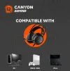 CANYON Gaming peakomplekt Interceptor GH-8A LED PC PS4 Xbox one Deep bassi kaabel 2m USB+2x35F TRS pesa + jaotur thumbnail (8 of 13)
