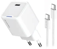 COLORWAY 1x USB-C mains charger GaN PD PPS 35W Including 100cm cable White COLORWAY 1x USB-C mains charger GaN PD PPS 35W Including 100cm cable White (1 of 12)
