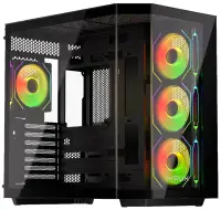 Krux Gehäuse Empero ATX 4x120 mm ARBG Lüfter 2xUSB USB-C Panorama schwarz Krux Gehäuse Empero ATX 4x120 mm ARBG Lüfter 2xUSB USB-C Panorama schwarz (1 of 14)