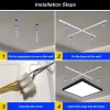 IMMAX NEO LITE FRAME SMART ceiling light 60x60cm IP44 CCT with BEACON Wi-Fi TUYA support black thumbnail (9 of 18)
