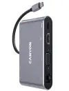 CANYON Port-Replikator DS-14 8in1: 1x USB-C PD 100W, 1x HDMI (4K), VGA, 3x USB-A 3.0, RJ45 Gb, 3,5-mm-Klinkenanschluss CANYON Port-Replikator DS-14 8in1: 1x USB-C PD 100W, 1x HDMI (4K), VGA, 3x USB-A 3.0, RJ45 Gb, 3,5-mm-Klinkenanschluss