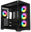 Krux-kotelo Tano ATX 4x120 mm PWM ARGB tuuletin 2xUSB 3.0 USB-C panoraama pyöreä musta Krux-kotelo Tano ATX 4x120 mm PWM ARGB tuuletin 2xUSB 3.0 USB-C panoraama pyöreä musta