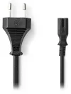 NEDIS toitekaabel 230 V adapterite jaoks, mis ühendavad Euro pistikühendust IEC-320-C7 kaherealine must lahtiselt 3m thumbnail (2 of 2)