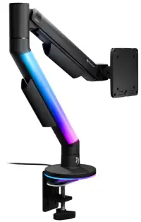 Suporte de mesa AROZZI ALZARE RGB preto para monitores RGB, pistão a gás, metal preto Suporte de mesa AROZZI ALZARE RGB preto para monitores RGB, pistão a gás, metal preto (1 of 7)