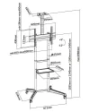 Neomounts FL50-550BL1 Количка за държач за дисплей 37-70" 4 колела VESA 600X400 Товароносимост 50 кг регулируема височина наклон AV държач черен thumbnail (3 of 3)