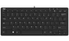 Adesso AKB-510HB wired keyboard mini 2 port USB hub USB black US layout