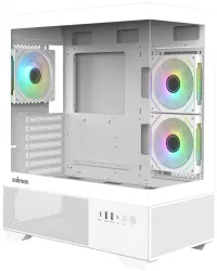 Carcasă Zalman Chronix midT 3x120mm ARGB cu ventilator USB 2.0 USB 3.0 USB-C panoramic, alb (1 of 3)