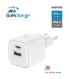 Swissten GAN strømadapter 1x USB-C 35W PD + 1x USB-A 27W QC Hvid thumbnail (2 of 3)