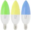 IMMAX NEO SMART set 3x lampadina LED E14 6W RGB+CCT colore e bianco dimmerabile Wi-Fi TUYA