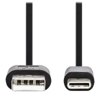 Cable NEDIS USB 2.0 con conector USB-C y conector USB-A de 15 W, caja negra, 3 m Cable NEDIS USB 2.0 con conector USB-C y conector USB-A de 15 W, caja negra, 3 m (1 of 2)