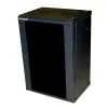 XtendLan 12U 600x450 na zeď jednodílný skleněné dveře černý