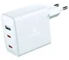 Swissten Netværksadapter GaN 2x USB-C + 1x USB 70W PD Hvid