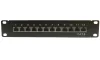 XtendLan Patch panel 10" 1U 12 ports CAT6 shielded LSA horizontal placement of connectors ground black color thumbnail (2 of 4)