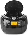 NEDIS CD-afspiller Boombox Power 9W batteridrevet lysnetdrevet stereo BT FM USB Sort thumbnail (4 of 8)