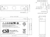 CSB Pb backup battery VRLA AGM 6V 9Ah (HRL634W F2) thumbnail (2 of 2)