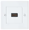 NEDIS wall box HDMI 1x HDMI vtičnica 4K@60Hz 18 Gbps pozlačena škatla črno-bela