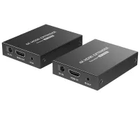 XtendLan CAT6 HDMI extender transmitter+receiver 40m 4k 2k 1080p over one CAT6 cable POC IR transmission (1 of 3)