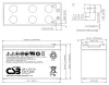 CSB Pb backup battery VRLA AGM 12V 7.2Ah (GP1272 F2) thumbnail (2 of 2)