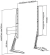 NEDIS TV stand 13 - 70" load capacity 50 kg adjustable height fixed black steel thumbnail (5 of 5)