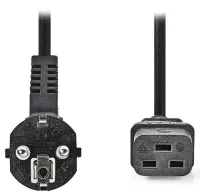 NEDIS Stromkabel 230V Anschluss 10A Stecker IEC-320-C19 Winkelstecker Schuko schwarz 2m NEDIS Stromkabel 230V Anschluss 10A Stecker IEC-320-C19 Winkelstecker Schuko schwarz 2m (1 of 2)