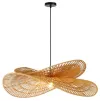 IMMAX BOHO MARIPOSA design függőlámpa D80cm E27 natúr juta