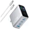 Anker Prime töltő 140W 3x USB-C USB kijelző ezüst + USB-C kábel Anker Prime töltő 140W 3x USB-C USB kijelző ezüst + USB-C kábel